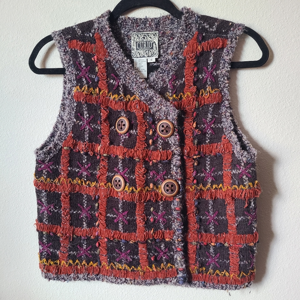 🍁Vintage Curio Button Sweater Vest